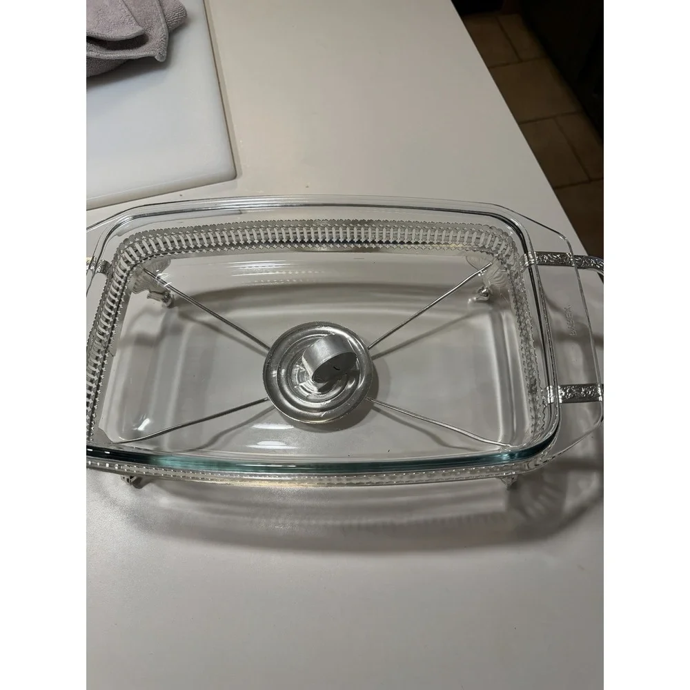 Royal Warwick Silverplated Pyrex Serving Dish